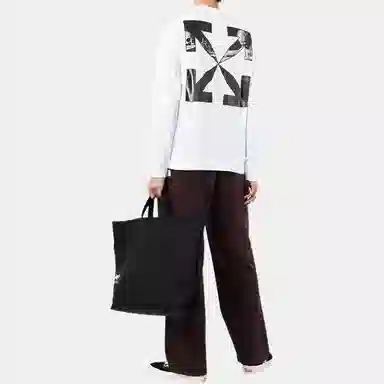 OFF-WHITE SS22 Logo Long Sleeve Tee White