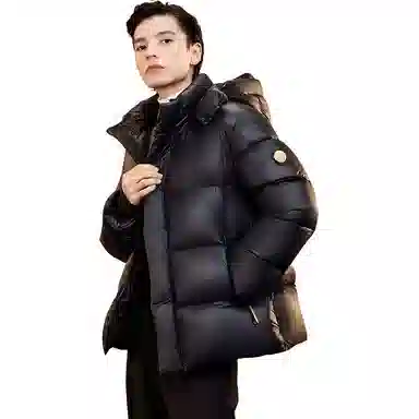 鸭鸭 百搭短款纯色羽绒服 男女同款