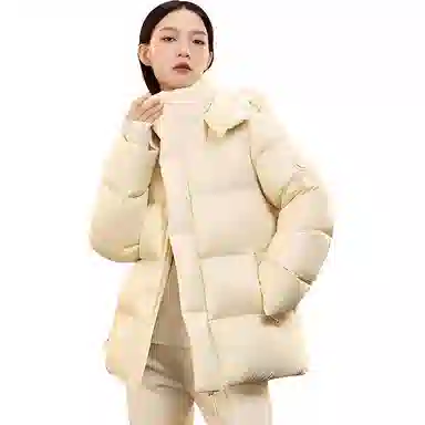 鸭鸭 百搭短款纯色羽绒服 男女同款