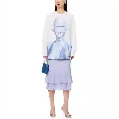 Stella McCartney Sexy Robot Long-Sleeve Organic Cotton T-Shirt T