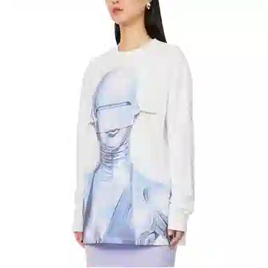 Stella McCartney Sexy Robot Long-Sleeve Organic Cotton T-Shirt T