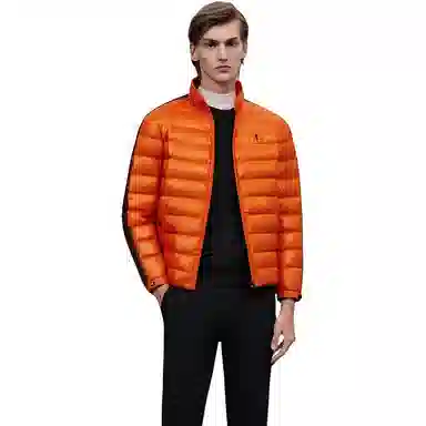 比音勒芬 插肩袖舒适格子长袖羽绒服 男款