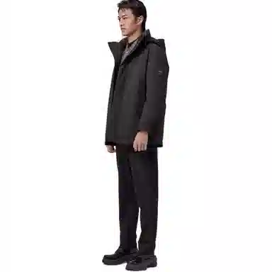 EHE Detachable Hood Down Jacket Black