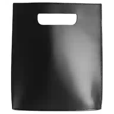 COS Folio Mini Leather Tote Black