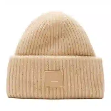 Acne Studios Ribbed Wool Beanie Khaki