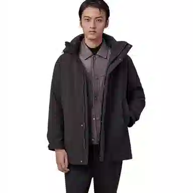 EHE Detachable Hood Down Jacket Black