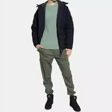 Stone Island Logo Slim Cargo Pants Green