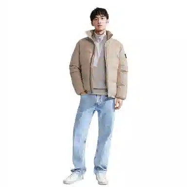 Calvin Klein Logo Print Down Jacket