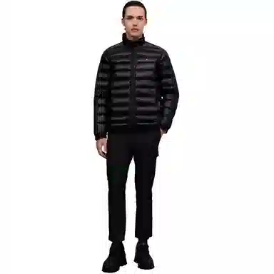 比音勒芬 插肩袖舒适格子长袖羽绒服 男款