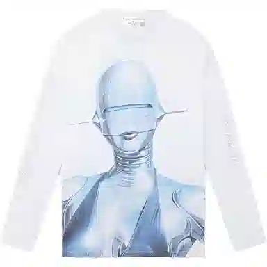 Stella McCartney Sexy Robot Long-Sleeve Organic Cotton T-Shirt T