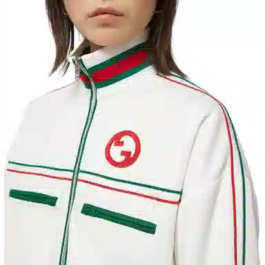 Gucci Logo Print Jacket White