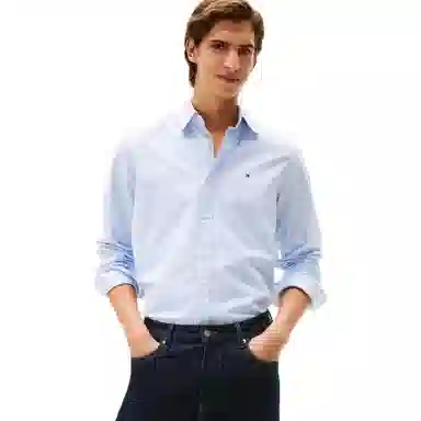 Tommy Hilfiger Regular Fit Stripe Stretch Oxford Shirt