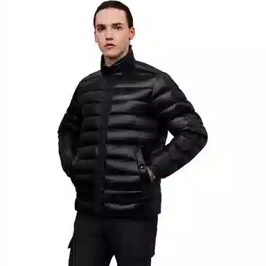 比音勒芬 插肩袖舒适格子长袖羽绒服 男款