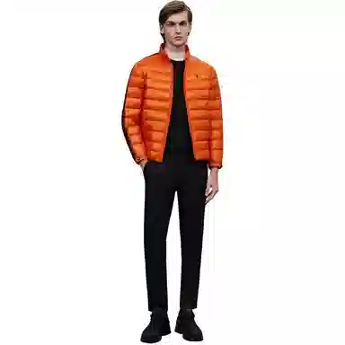 比音勒芬 插肩袖舒适格子长袖羽绒服 男款