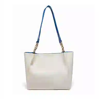 红蜻蜓 学院风撞色 小众高级感百搭实用上学通勤 牛皮 手提包单肩包 常规 女款 米白色