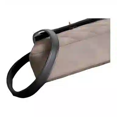 CHANEL 25B Quilted Shoulder Bag Black Khaki