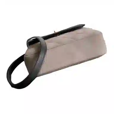 CHANEL 25B Quilted Shoulder Bag Black Khaki