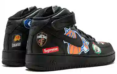 Supreme x NBA x Nike Air Force 1 Mid Black