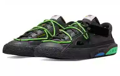 OFF-WHITE x Nike Blazer Low 77 "Black and Electro Green"
