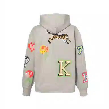 KENZO x Nigo Pixel Tiger Hoodie Pearl Grey