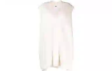 MM6 Maison Margiela V-Neck Sleeveless Sweater White