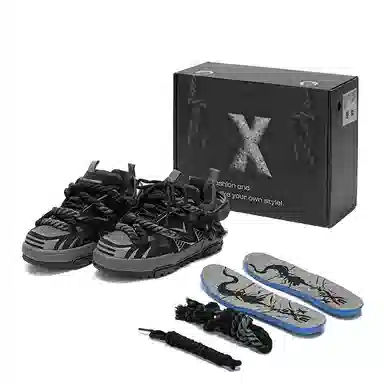 X·LUN Black Wukong Mid Sneakers