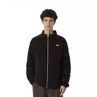 Lacoste Corduroy Zip Jacket Black
