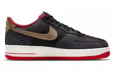 Nike Air Force 1 Low Black Red Gold