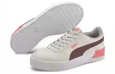 PUMA Carina Leather White Brown