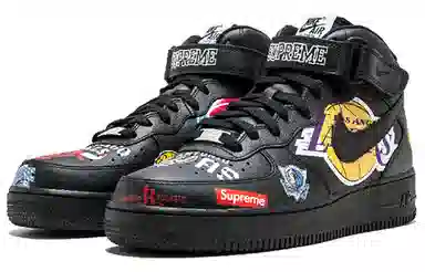 Supreme x NBA x Nike Air Force 1 Mid Black