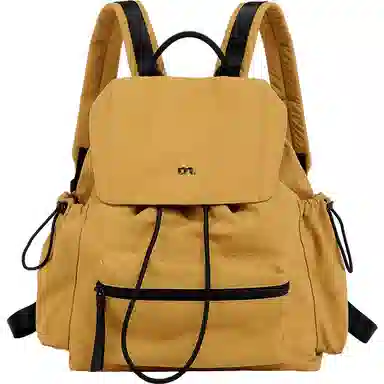 妙迪 时尚潮流百搭 织物 双肩包 常规 男女同款情侣款 椰青灰