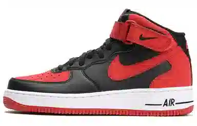 Nike Air Force 1 Mid Black Red