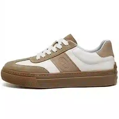 CAMEL Retro Leather Sneakers