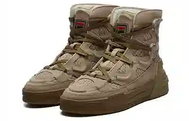 Lanvin x FILA Nougat High Top Sneakers Brown