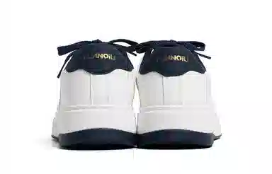 HUANQIU Casual Low Top Sneakers White Blue