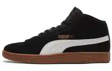 PUMA Smash V2 Mid Black White Brown