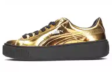 PUMA Suede Platform Metallic Gold