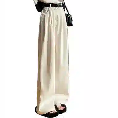 玉儿恋 纯色高腰阔腿裤休闲裤 女款