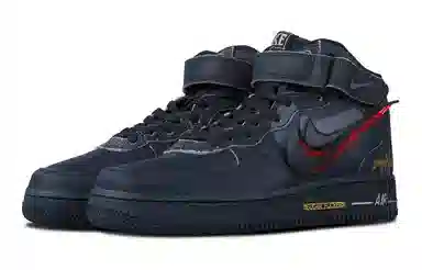 Nike Air Force 1 Mid Black Red