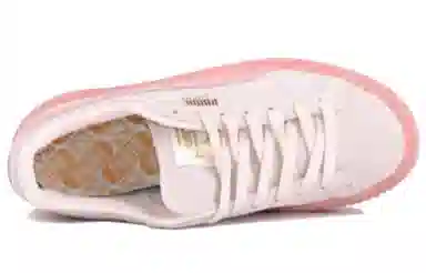 PUMA Suede Platform White Pink