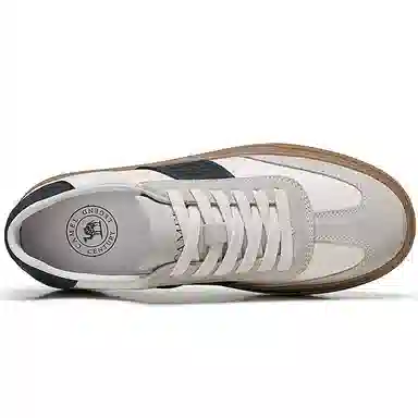 CAMEL Retro Leather Sneakers