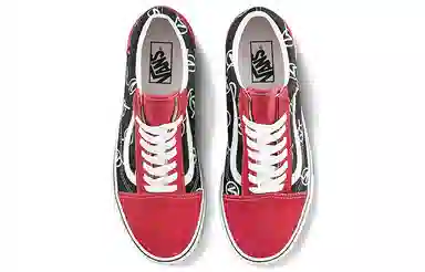 Vans Old Skool Vlogo Black Red
