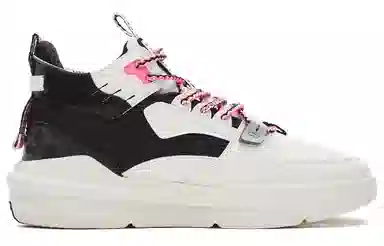 鸿星尔克 丹霞 潮流时尚 中帮 板鞋 女款 黑白色