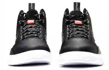 特步 休闲 轻便 中帮 板鞋 女款 黑白