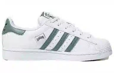 adidas Superstar White Grey Green