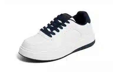 HUANQIU Casual Low Top Sneakers White Blue