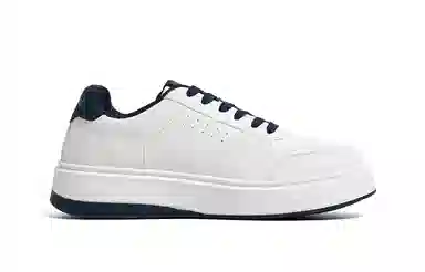 HUANQIU Casual Low Top Sneakers White Blue