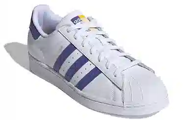 adidas Superstar White Purple Yellow