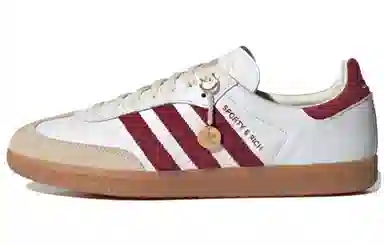 SPORTY & RICH x adidas Samba White Red