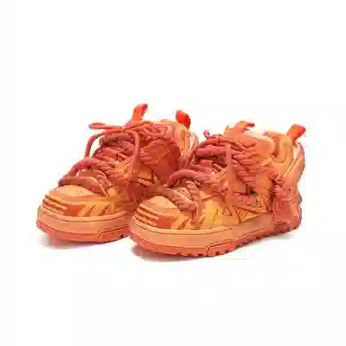 X·LUN Retro Platform Sneakers Orange